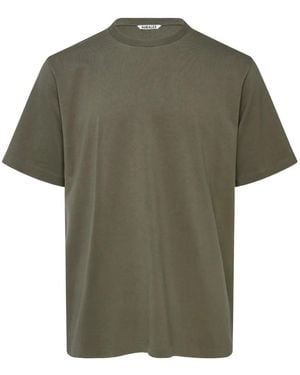 AURALEE Luster Plaiting Tee - Green