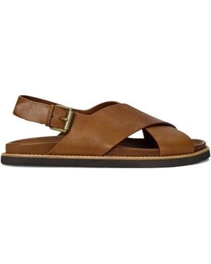 Polo Ralph Lauren Zane Leather Sandals - Brown