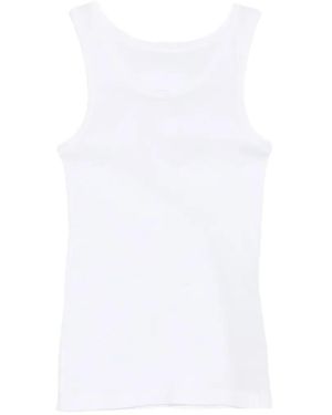 Private 0204 Round-Neck Tank Top - White