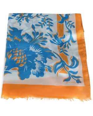 Etro Floral Boheme Scarf - Blue