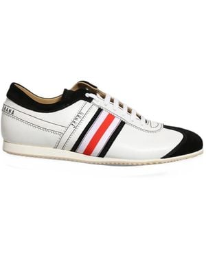 Dolce & Gabbana Japan Stripe Leather Trainers - White