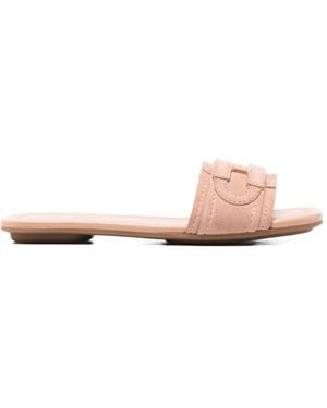 Hogan Logo-Detail Sandals - Pink