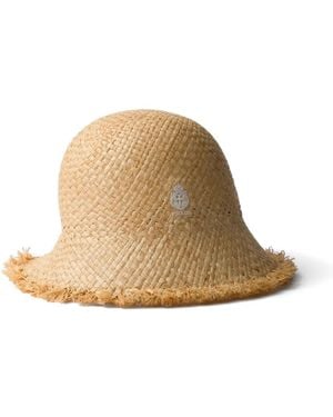 Prada Hut Aus Raffiabast - Natur