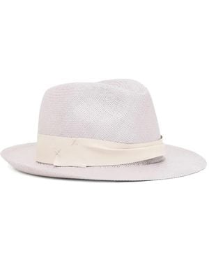 Giorgio Armani Straw Hat - White