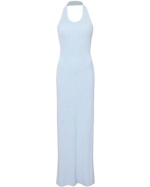 Proenza Schouler Meryl Knitted Maxi Dress - Women's - Polyester/viscose - Blue