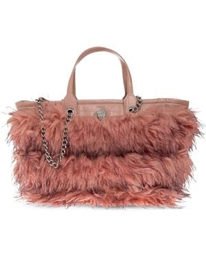 Kurt Geiger Cabas Hoxton En Cuir Et Fourrure Artificielle - Red