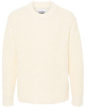 Stone Island ロゴパッチ セーター - ナチュラル