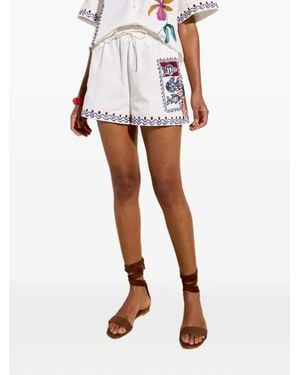 Marie Oliver Bermudas Con Cordones Y Bordado - Blanco