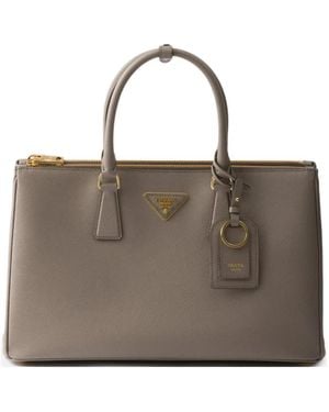 Prada Galleria Large Saffiano Leather Bag - Brown