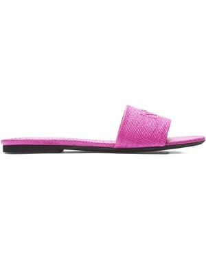 N°21 Sandalias Con Logo En Relieve - Rosa