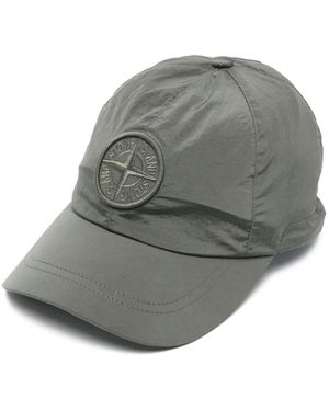 Stone Island Cappello Con Applicazione Compass - Grigio