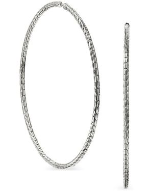 John Hardy Sterling Jh Essential Flex 78.5Mm Hoop Earrings - White