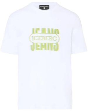 Iceberg Logo-Print Cotton T-Shirt - White