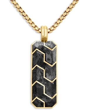 David Yurman 18Kt Forged Carbon Ingot Tag (47Mm) - Multicolour