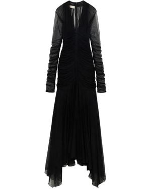 Blumarine Ruched Tulle Dress - Black