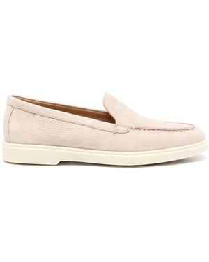 Santoni レザーローファー - ナチュラル