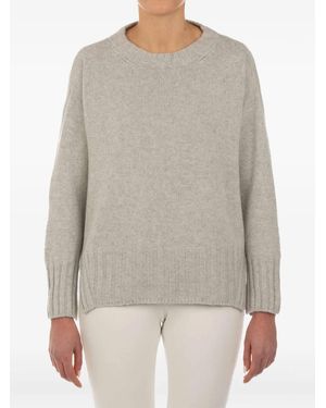 Le Tricot Perugia Pullover mit geripptem Saum - Grau
