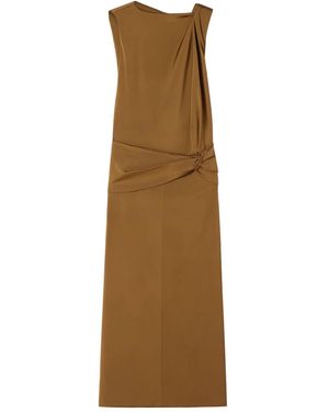 Lanvin Twisted-Detail Sleeveless Midi Dress - Natural