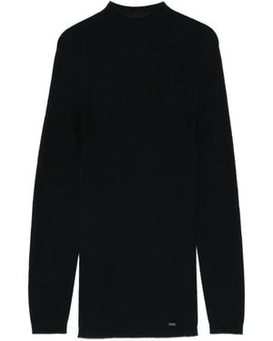 Emporio Armani Mock-Neck Wool Jumper - Black