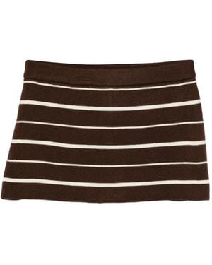Frankie's Bikinis Striped Skirt - Black