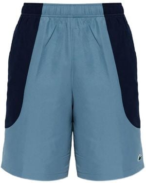 Lacoste Shorts Con Applicazione Logo - Blu