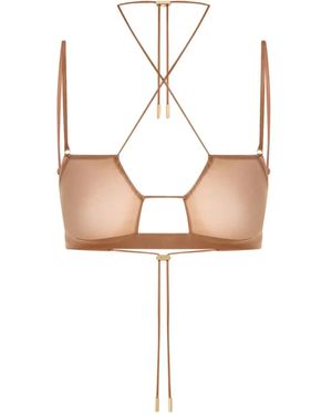 Maison Close Cross-Back Bralette - White