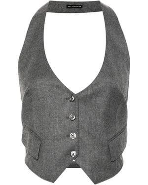 Tom Ford Racerback Waistcoat in Gray | Lyst