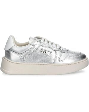 Furla Metallic Effect Sneakers - White
