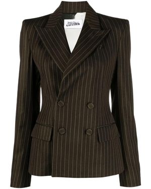 Jean Paul Gaultier Blazer Doppiopetto Gessato - Nero