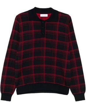 Ernest W. Baker Checked Polo Shirt - Black