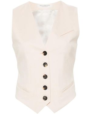 Philosophy Di Lorenzo Serafini V-Neck Strap-Detail Waistcoat - Natural