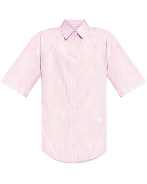 Alexander Wang Logo-Embroidered T-Shirt Dress - Pink