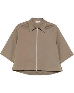 NINA 14.7 Zip-Up Short-Sleeve Jacket - Brown