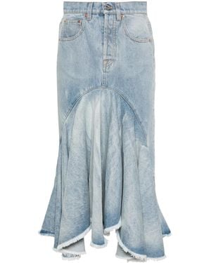 Vetements Godet Denim Midi Skirt - Blue