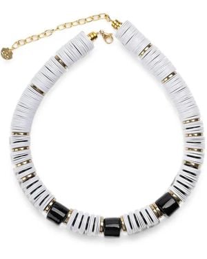 Hijas de Puka Jaipur Glass Beaded Necklace - Metallic