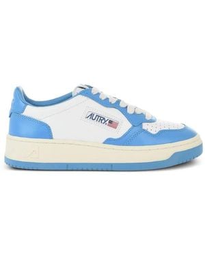 Autry Medalist Logo-Patch Sneakers - Blue
