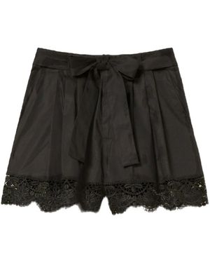 Twinset Stretch-Cotton Shorts - Black