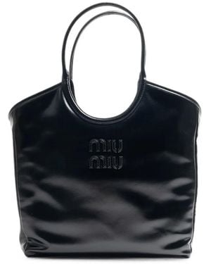 Miu Miu Sac Ivy En Cuir - Black