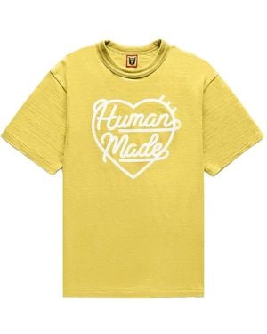 Human Made Camiseta Con Logo De Corazón - Amarillo