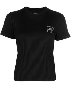 Opening Ceremony Box Logo-Print Stretch-Cotton T-Shirt - Black