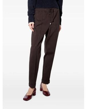 Liviana Conti Pantalon À Taille À Lien De Resserrage - Black
