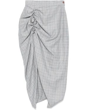 Vivienne Westwood Falda midi Side Panther - Gris
