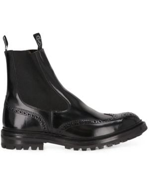 Todd Synder X Champion Brogue-Detail Leather Chelsea Boots - Black