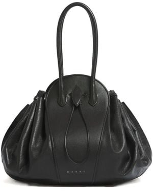 Marni Borsa A Mano Tulipea Grande - Nero