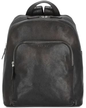 Orciani Work Lagoon Rucksack Aus Gekörntem Leder - Schwarz