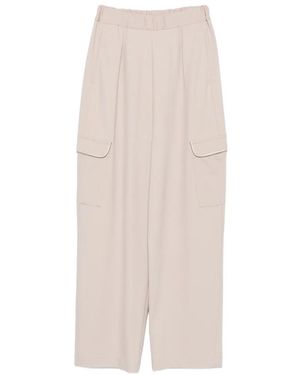 Fabiana Filippi Pantalon Cargo À Détails Plissés - White