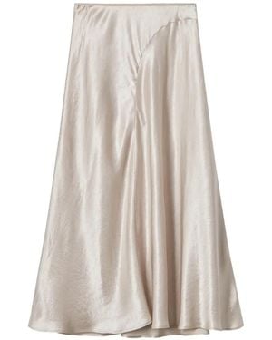 B+ AB Midi-Rok Met Vlakken - Wit
