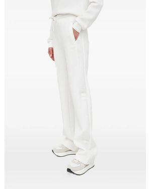 Guess Drawstring Logo-Patch Track Trousers - White