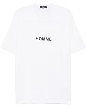 Comme des Garçons Camiseta Homme Con Logo - Blanco