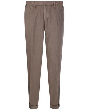 Myths Elasticated-Waistband Pants - Brown